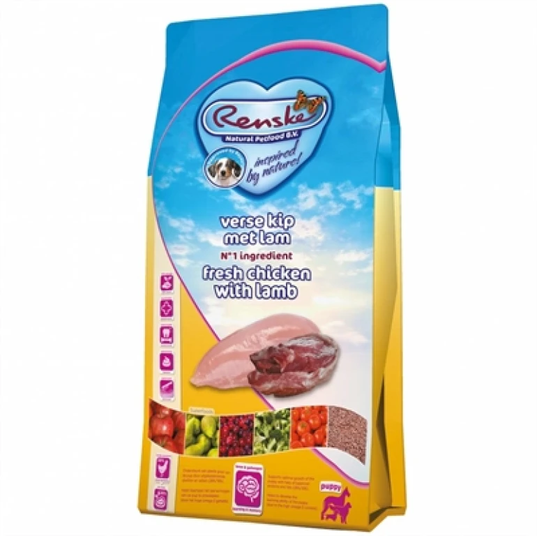 Renske Hond Droogvoer Puppy Kip & Lam 2 kg