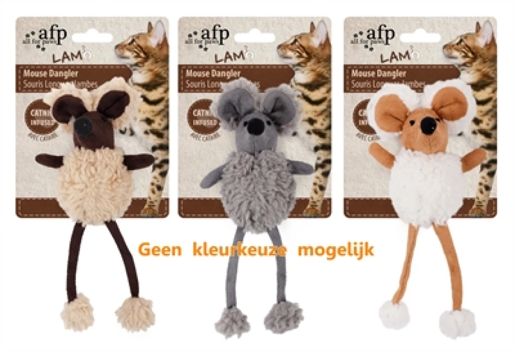 AFP Kattenmuis Lamswol met Catnip - 1 stuk - Assorti