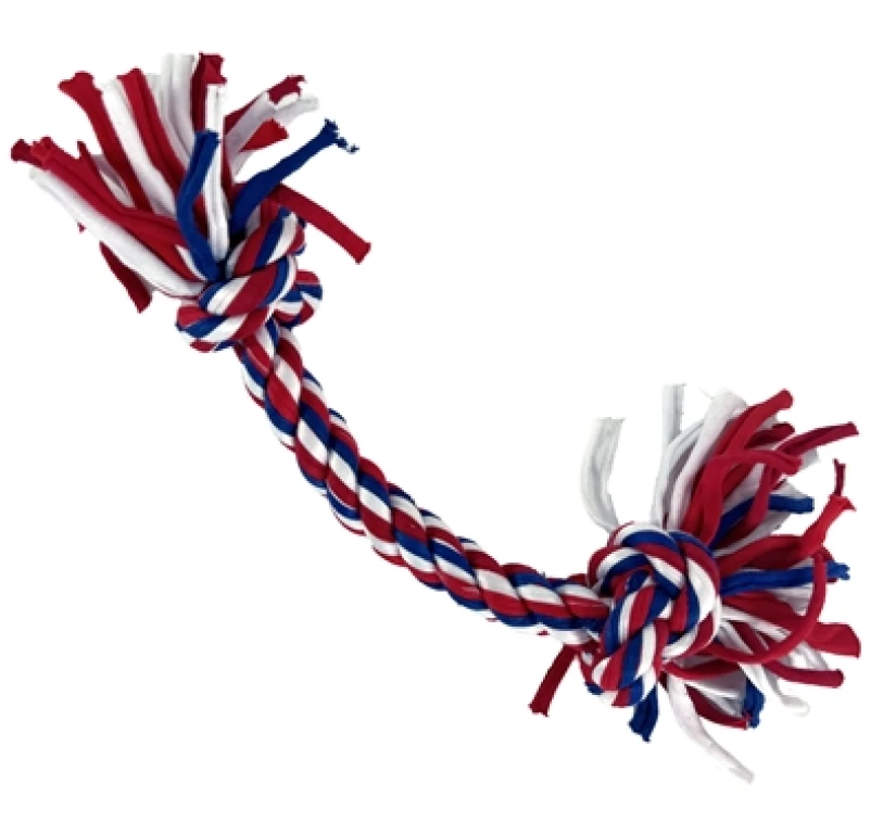 Happy Pet Twist-Tee 2 Knoop Tugger Hondenspeelgoed - S - 1 stuk