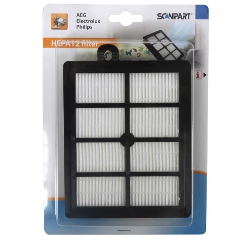 Scanpart HEPAfilter H12 (niet uitwasbaar) alternatief HEPA filters AEG AEF12, Electrolux EFH12 & Phi
