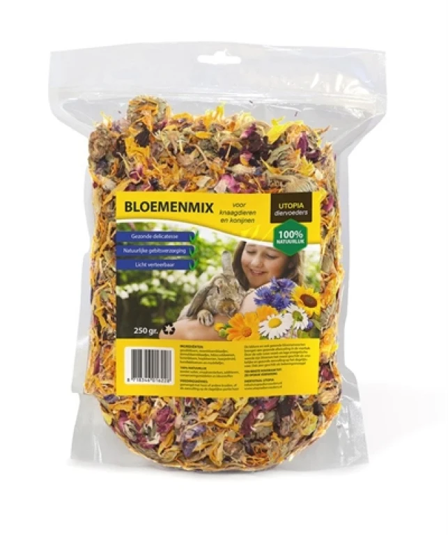 Utopia Bloemenmix Droogvoer voor Knaagdieren - 250 g