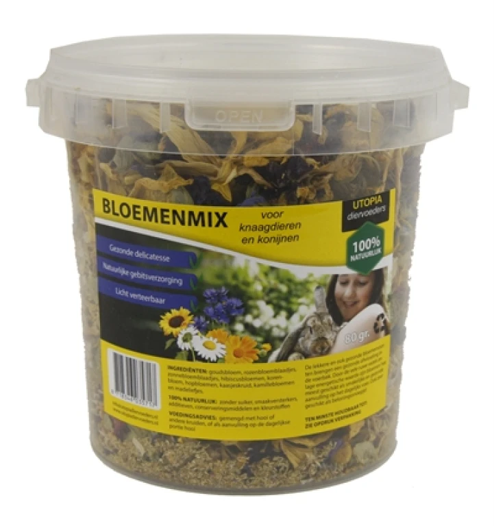Utopia Bloemenmix Droogvoer voor Knaagdieren - 80 g