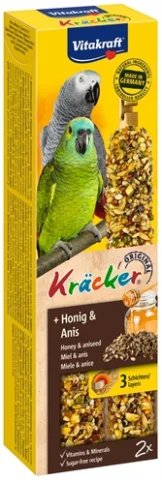 Vitakraft Papegaai Kracker Honing 2 In 1