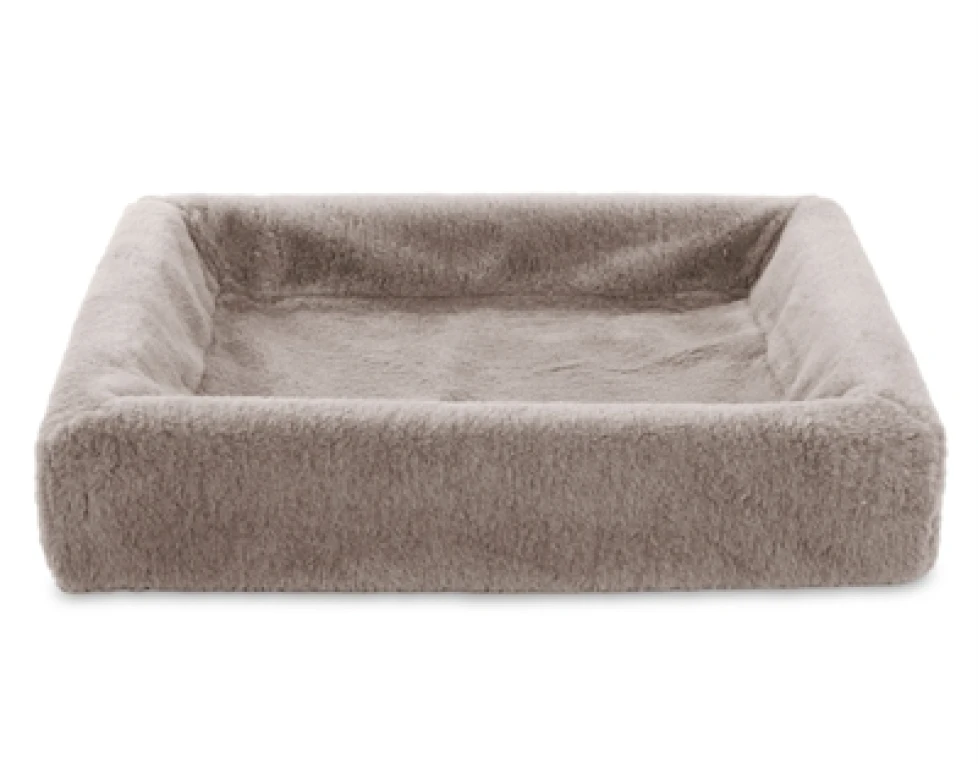 Bia Bed Fleece Overtrek Hondenmand Taupe - 60x50x12,5 cm - 1 stuk
