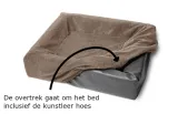 Bia Bed 50 Fleece Overtrek Taupe - 60x50x12 cm