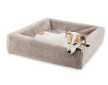 Bia Bed 50 Fleece Overtrek Taupe - 60x50x12 cm