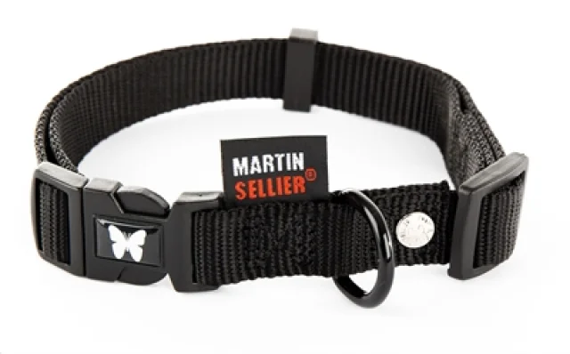 Martin Sellier Halsband Nylon Zwart Verstelbaar 40 Mmx50-70 Cm