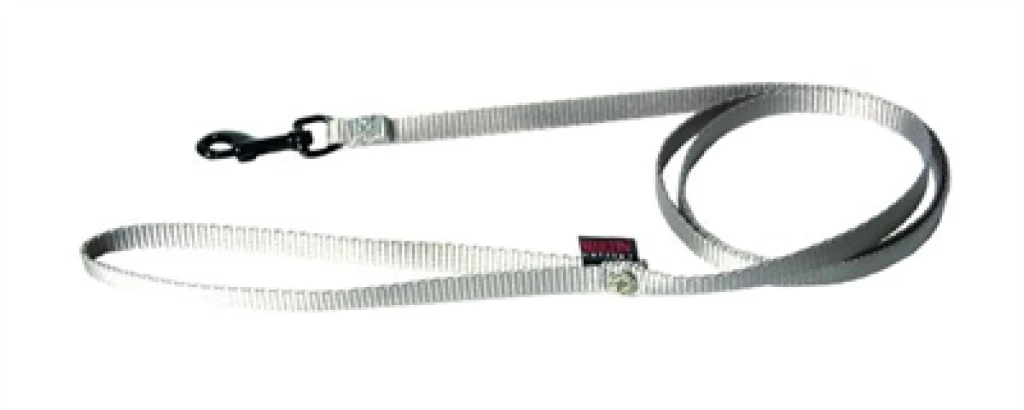 Martin Sellier Hondenriem Nylon Grijs - 1,2m x 1cm (1 stuk)