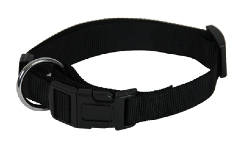 Martin Sellier Hondenhalsband Basic Nylon Zwart 1,6 cm 30-45 cm - 1 stuk