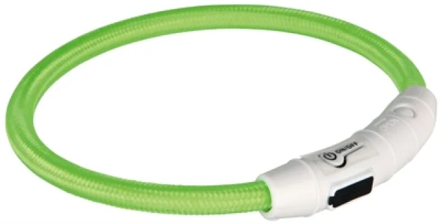 Trixie Halsband Flash Light Lichtgevend Usb Oplaadbaar Groen 7 Mmx65 Cm