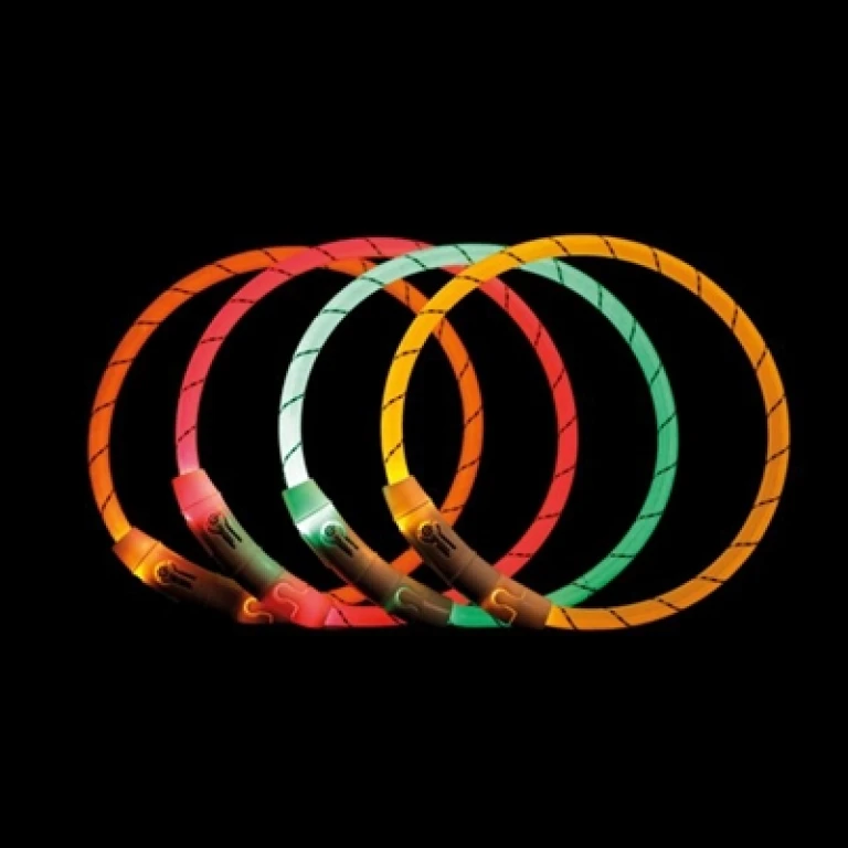 Trixie Lichtgevende Hondenhalsband Flash USB Groen 7 mm x 65 cm - 1 stuk