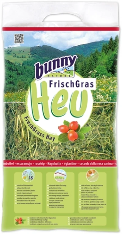 Bunny Nature Bodembedekking Vers Gras Hooi met Rozenbottel 1 stuk