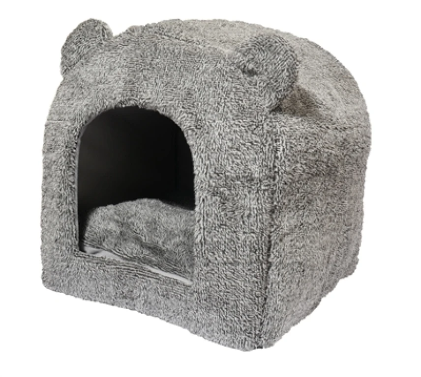 Rosewood 40 Winks Kattenmand Iglo Teddy Grijs - 38x38x40 cm - 1 stuk