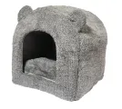 Rosewood 40 Winks Kattenmand Iglo Teddy Grijs - 38x38x40 cm - 1 stuk