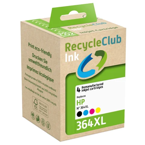 Wecare cartridge combipack HP zwart (2x) + kleur (3x) WEC1380 alternatief HP 364XL - K10315W4