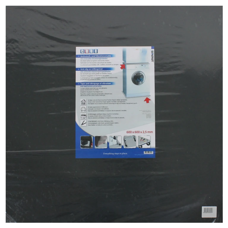 Scanpart Anti-slip en Trillingsmat 60x60 cm Zwart 1 stuk