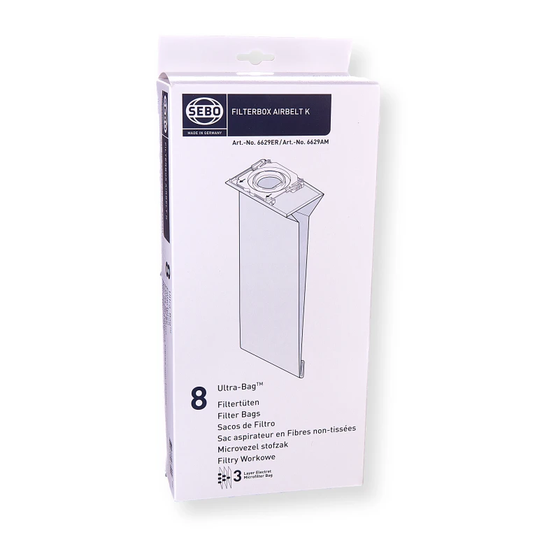 Sebo stofzuigerzakken fleece voor Airbelt K serie - set van 8