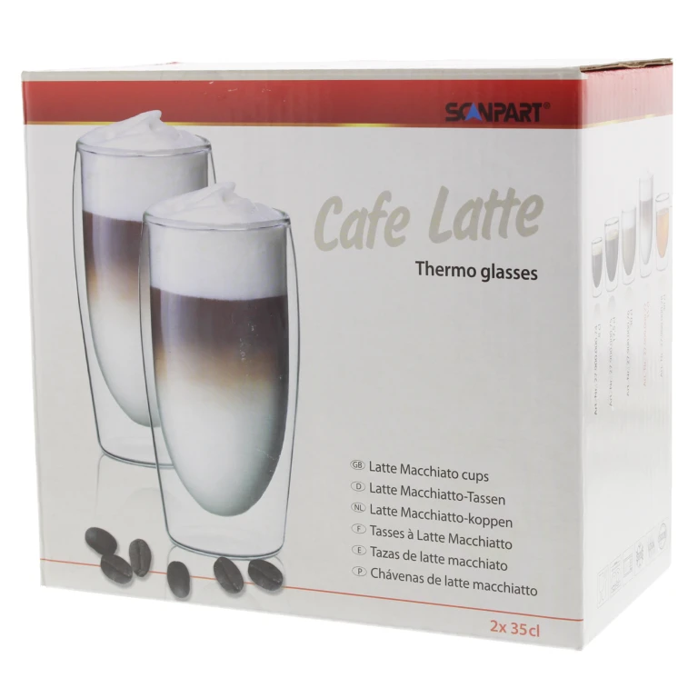 Scanpart Latte Macchiato Glazen 35cl Dubbelwandig Set van 2