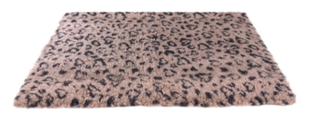 Martin Sellier Vetbed Luipaardprint Zwart/Beige 75x100 cm - 1 stuk