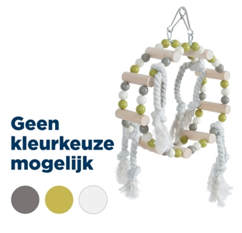 Zolux Houten Schommel met Kralen voor Vogels - 1 stuk