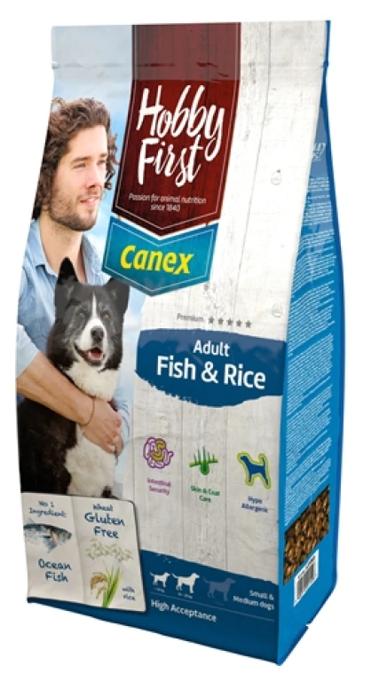 Hobbyfirst Canex Hond Droogvoer Adult Fish & Rice 12 kg