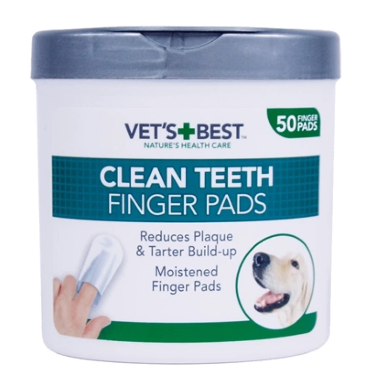 Vets Best Tandverzorgings-vingerpads voor honden - 50 stuks