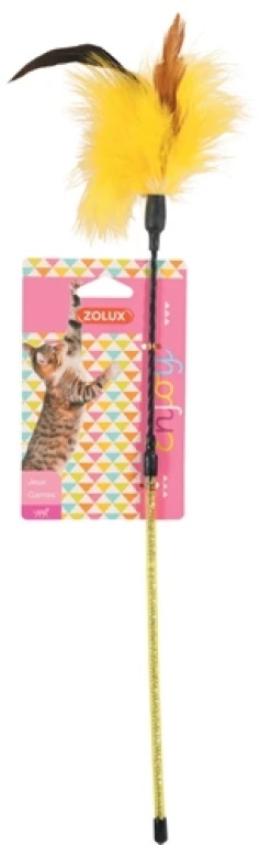 Zolux Kattenhengel met Veertjes en Belletje, Assorti - 1 stuk