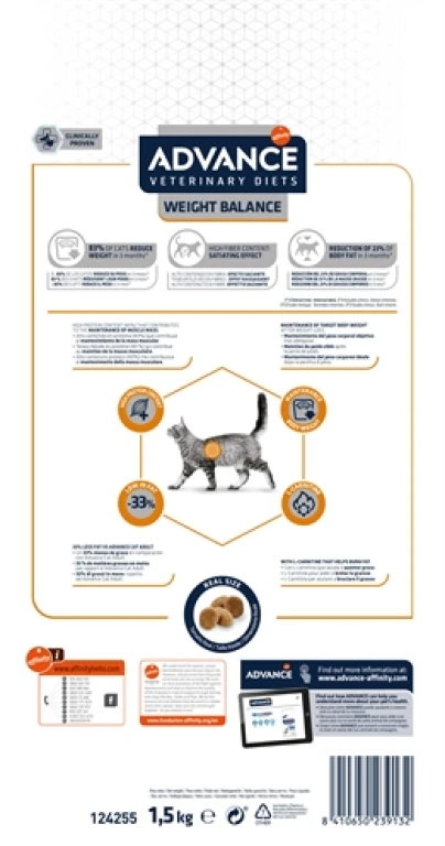 Advance Veterinary Diet Obesity Kat Droogvoer - 1,5 kg