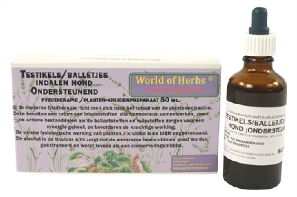 World Of Herbs Fytotherapie Aanvullend Diervoer Indalen Balletjes Hond 50 ml