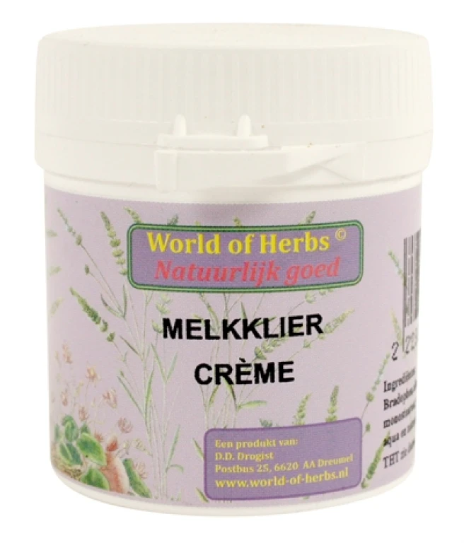 World Of Herbs Fytotherapie Melkklier Creme - 50 gr - 1 stuk