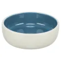 Trixie Voerbak voor Kat en Hond - Keramiek Creme/Blauw - 300 ml - 1 stuk