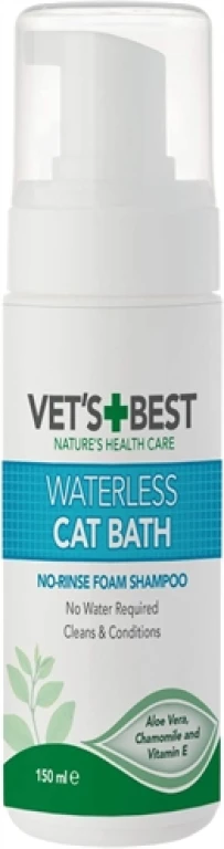 Vets Best Waterless Cat Bath Kat Shampoo - 1 stuk - 150 ml