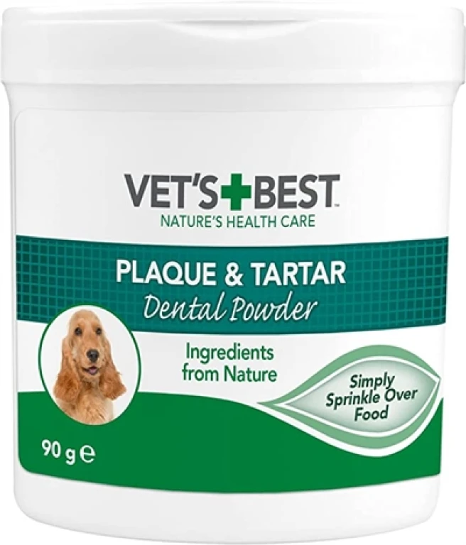 Vets Best Dental Powder tandenreinigingspoeder voor hond - 90 ml, 1 stuk