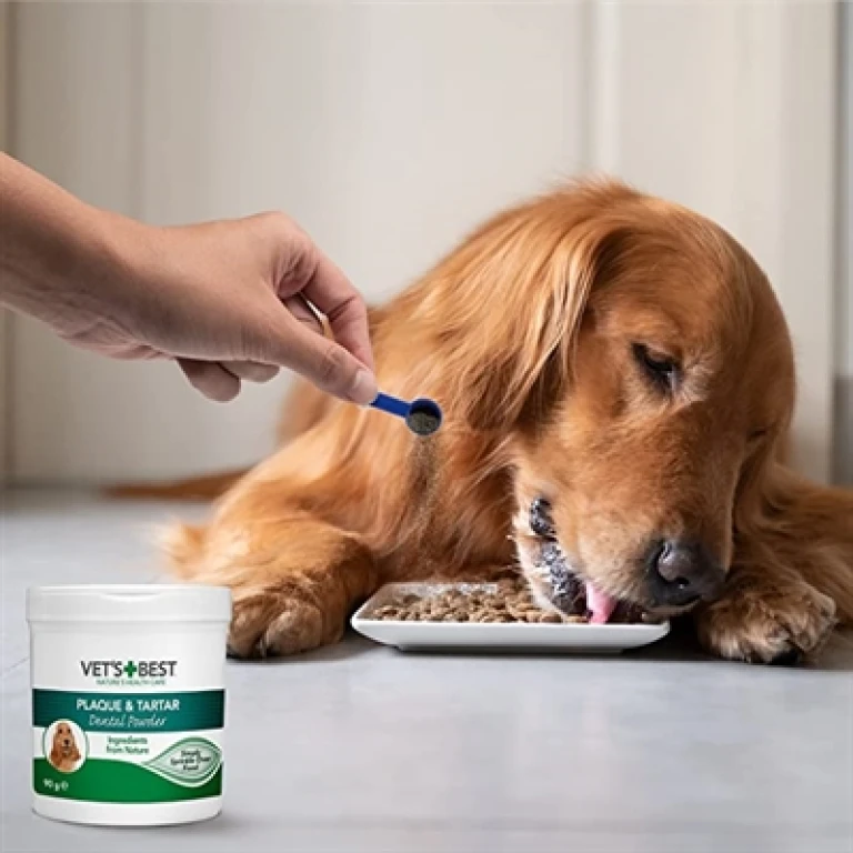 Vets Best Dental Powder tandenreinigingspoeder voor hond - 90 ml, 1 stuk