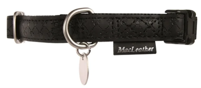 Macleather Halsband Zwart 15 Mmx20-40 Cm