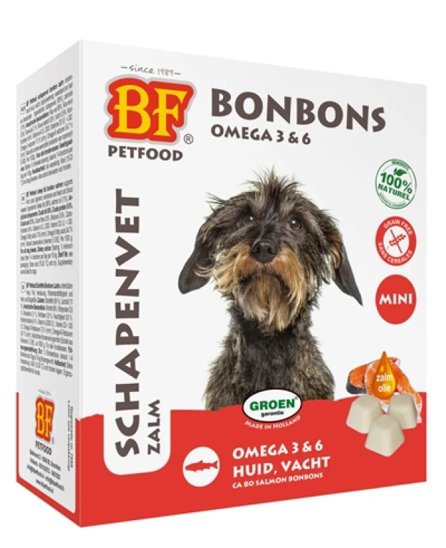 Biofood Voedingssupplement Schapenvet Mini Bonbons Zalm 80 stuks