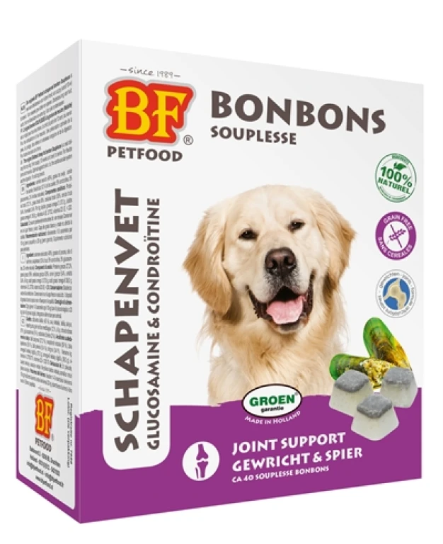 Biofood Voedingssupplement Schapenvet Maxi Bonbons Souplesse 40 stuk