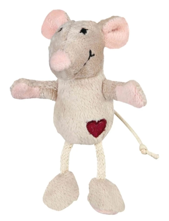 Trixie Pluche Muis met Catnip Beige - 1 stuk - 11 cm