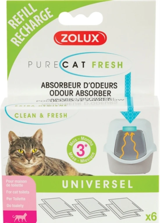 Zolux Clean & Fresh Universeel Filter voor Kattenbak - set van 6