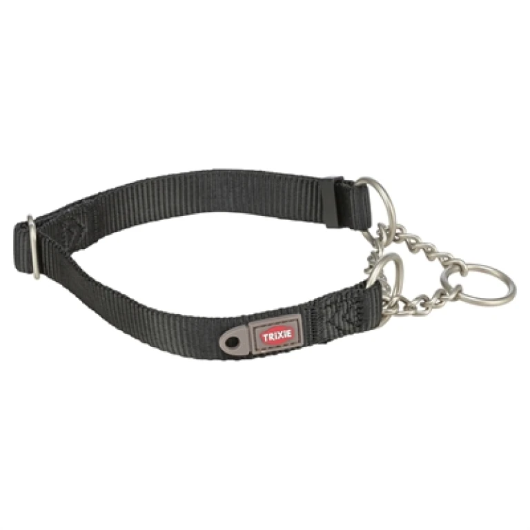 Trixie Premium Halfslip Hondenhalsband Zwart 30-40 x 1,5 cm - 1 stuk