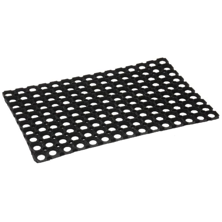 Rubberen Deurmat Zwart 60x40 cm - 1 stuk