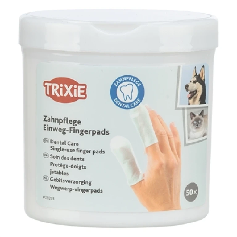 Trixie Dentalcare Vingerpads voor honden - set van 50 stuk