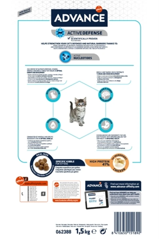 Advance Kat Droogvoer Kitten Kip & Rijst - 1,5 kg