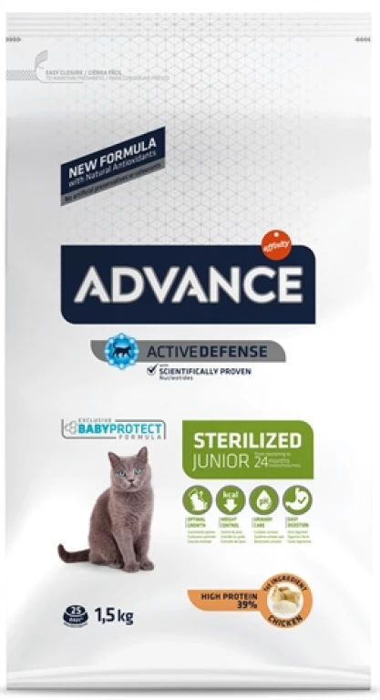Advance Kat Droogvoer Junior Sterilised Chicken - 1.5 kg