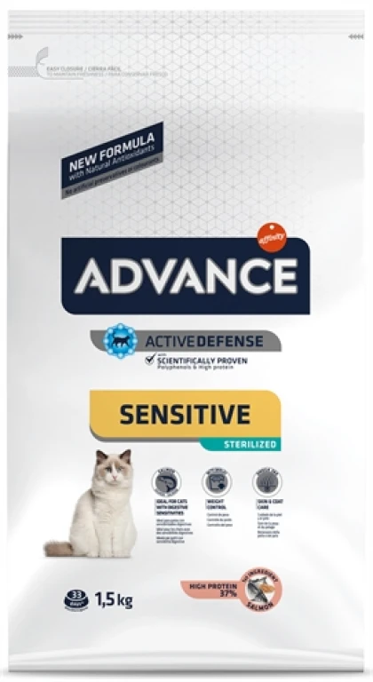 Advance Kat Droogvoer Sterilized Sensitive Salmon - 1 stuk - 1,5 kg