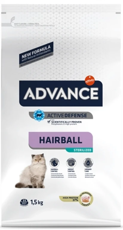 Advance Kat Droogvoer Sterilized Hairball - 1 stuk (1,5 kg)