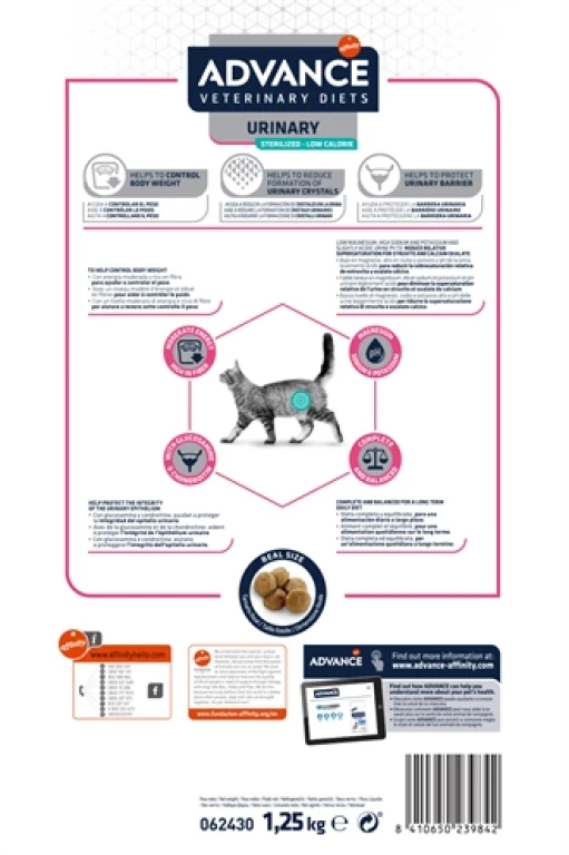Advance Veterinary Diet Cat Urinary Sterilized Kat Droogvoer - 1.25 kg