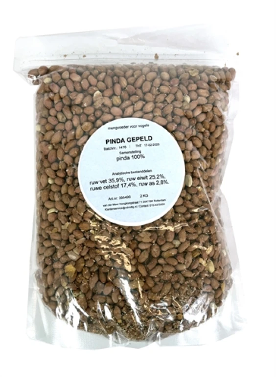 De Vries Vogelvoer Gepelde Pinda's 2 kg