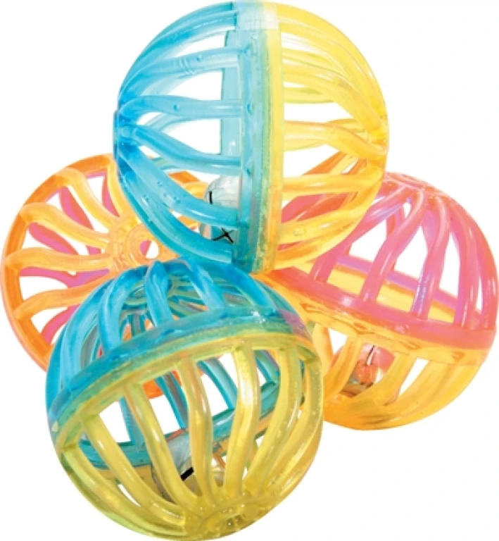 Zolux Kattenspeelgoed Ballen met Bel - Set van 4 stuks - 4 cm