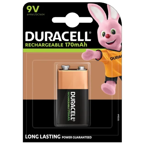 Duracell oplaadbare batterij NiMH 9V A1 170mAh - 81554674